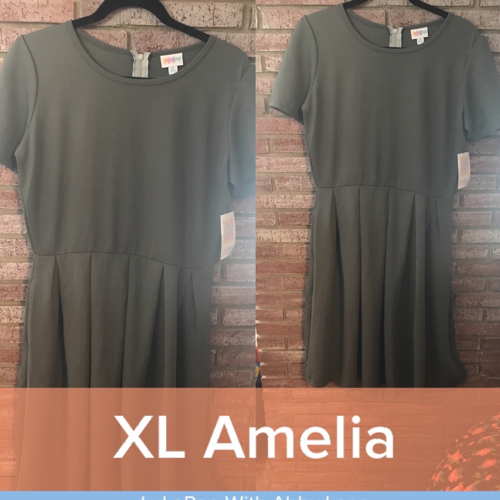 XL Grey LuLaRoe Amelia BNWT
